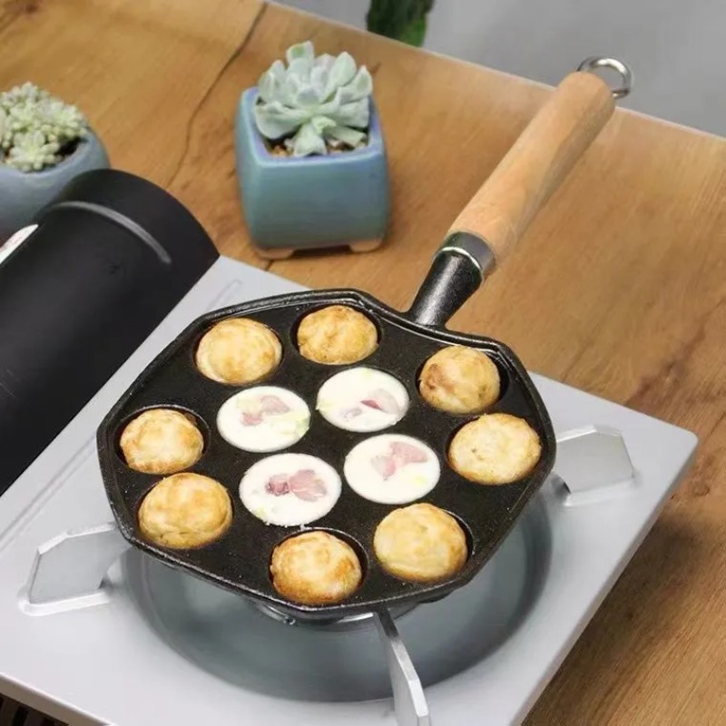 Cast Iron Tetsubin - Cottura Takoyaki Pan 14 fori regalo