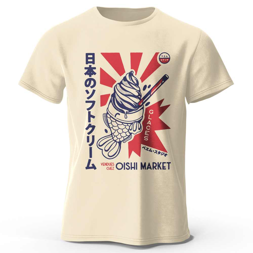 Japan Lifestyle And Culture - T-shirt in cotone 100% con stampa