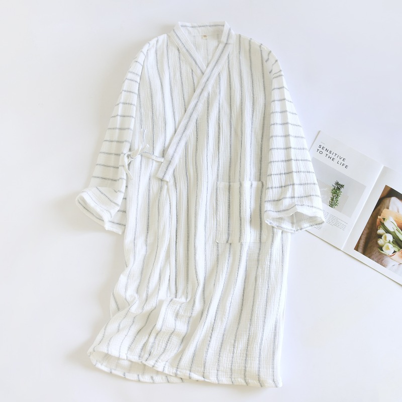 Japan Lifestyle And Culture - Accappatoio da uomo in cotone crepe