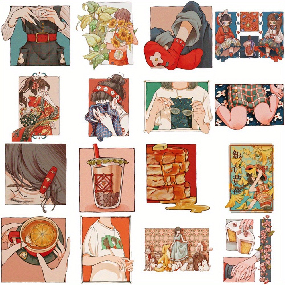 50 Pezzi Adesivi in Stile Vint - Japanese Lifestyle And Traditions recensione e prezzo
