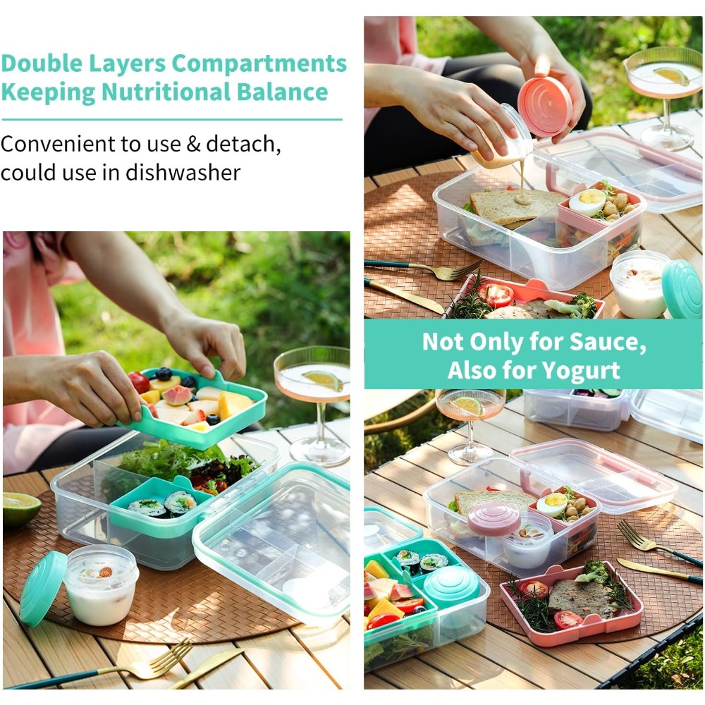 1 pz portatile diviso scatola  - Bento Box Two Tier recensione e prezzo