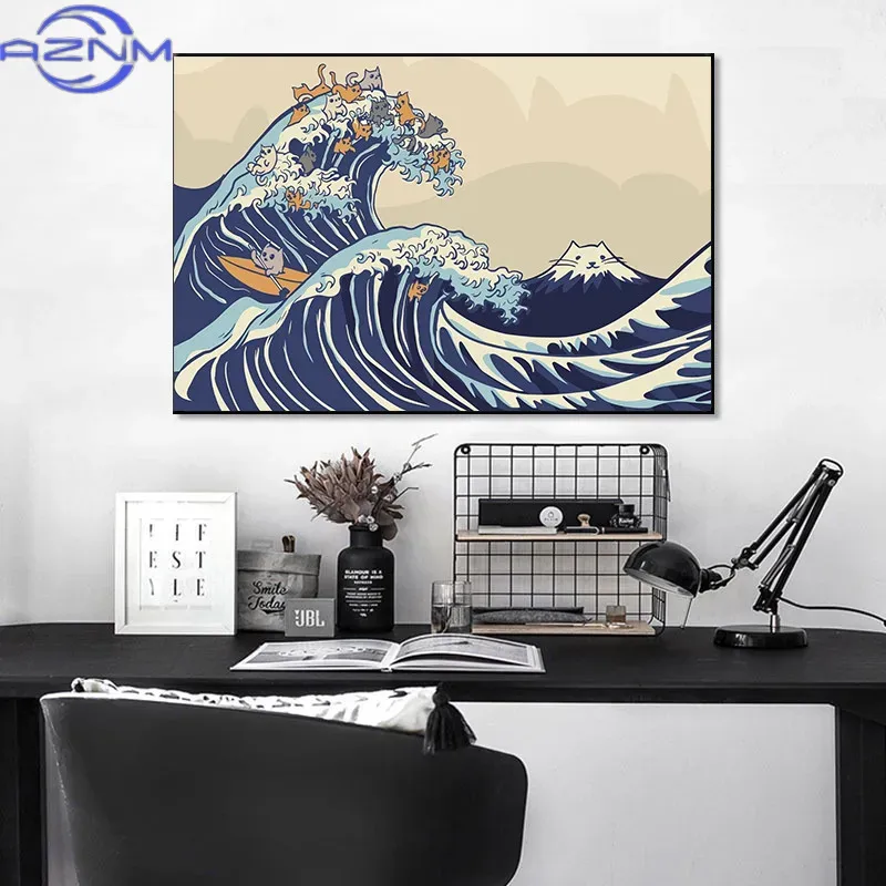 AZNM Quadro su tela Grande Ond - Japanese Lifestyle And Traditions recensione e prezzo