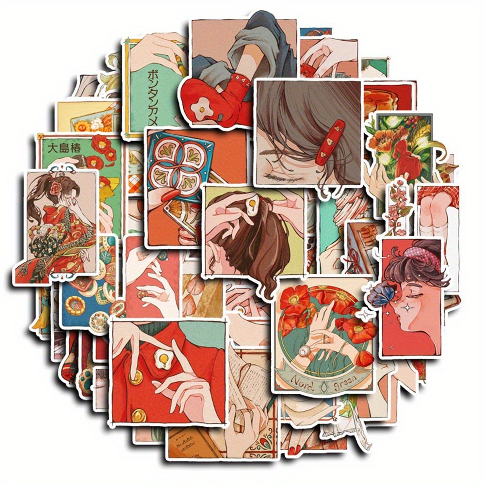 50 Pezzi Adesivi in Stile Vint - Japanese Lifestyle And Traditions recensione e prezzo